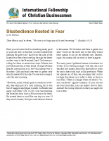 Disobedience rooted in fear