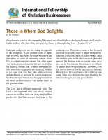 Those in whom God delights