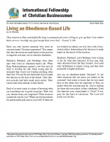 Living Obedience-based Life