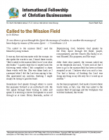 Called to the mission field