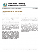 Necessity of the desert