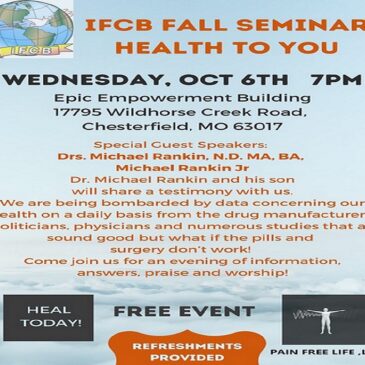 IFCB Fall Seminar  –  Health To You