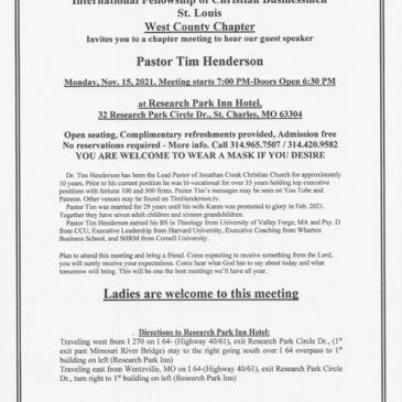 West County Nov Meeting